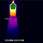 Thermal Imaging of Halogen Lamp