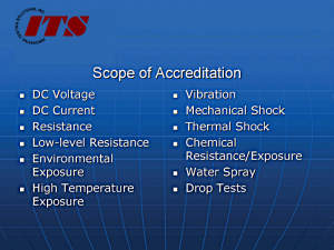 Scope of Accreditation