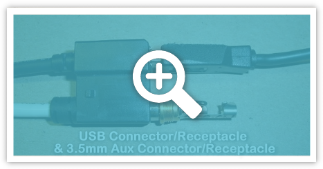 USB Connector/Receptacle  &amp; 3.5mm Aux Connector/Receptacle